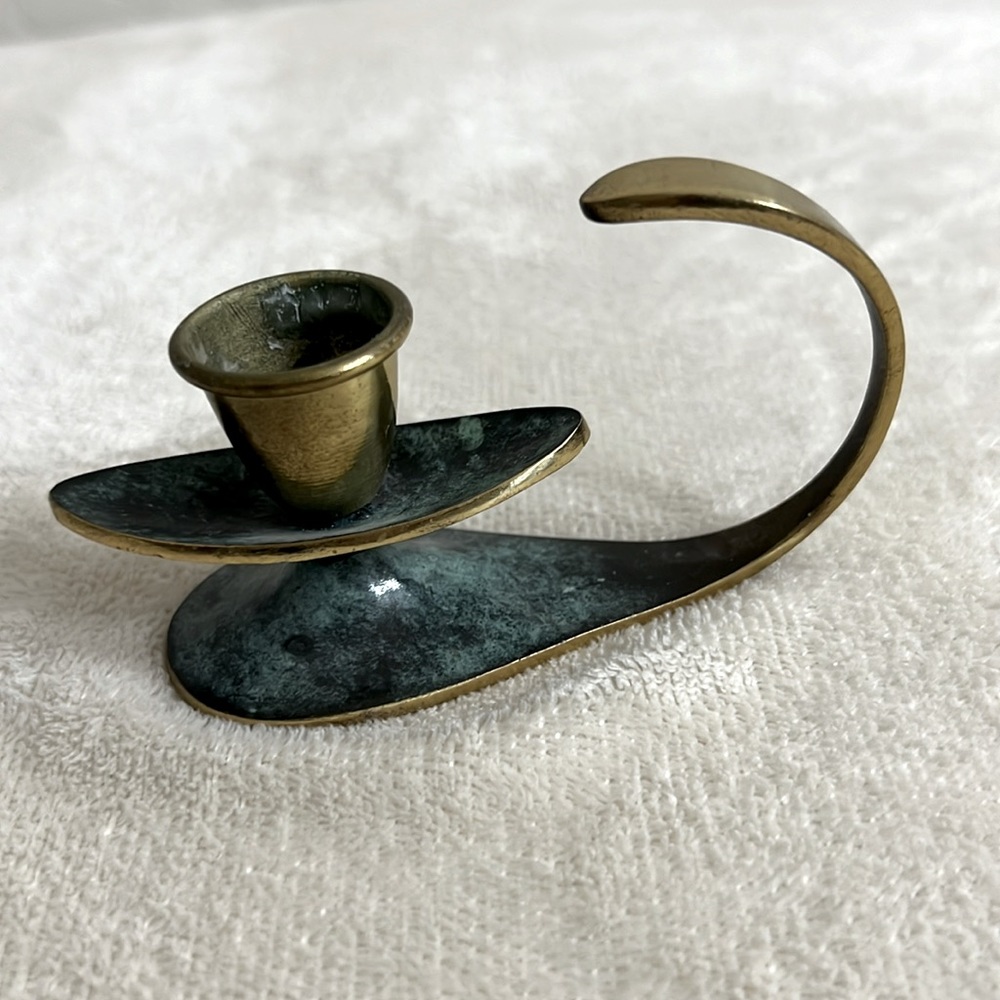 Brass Israel Candle Holder Made in Israel, circa 1960